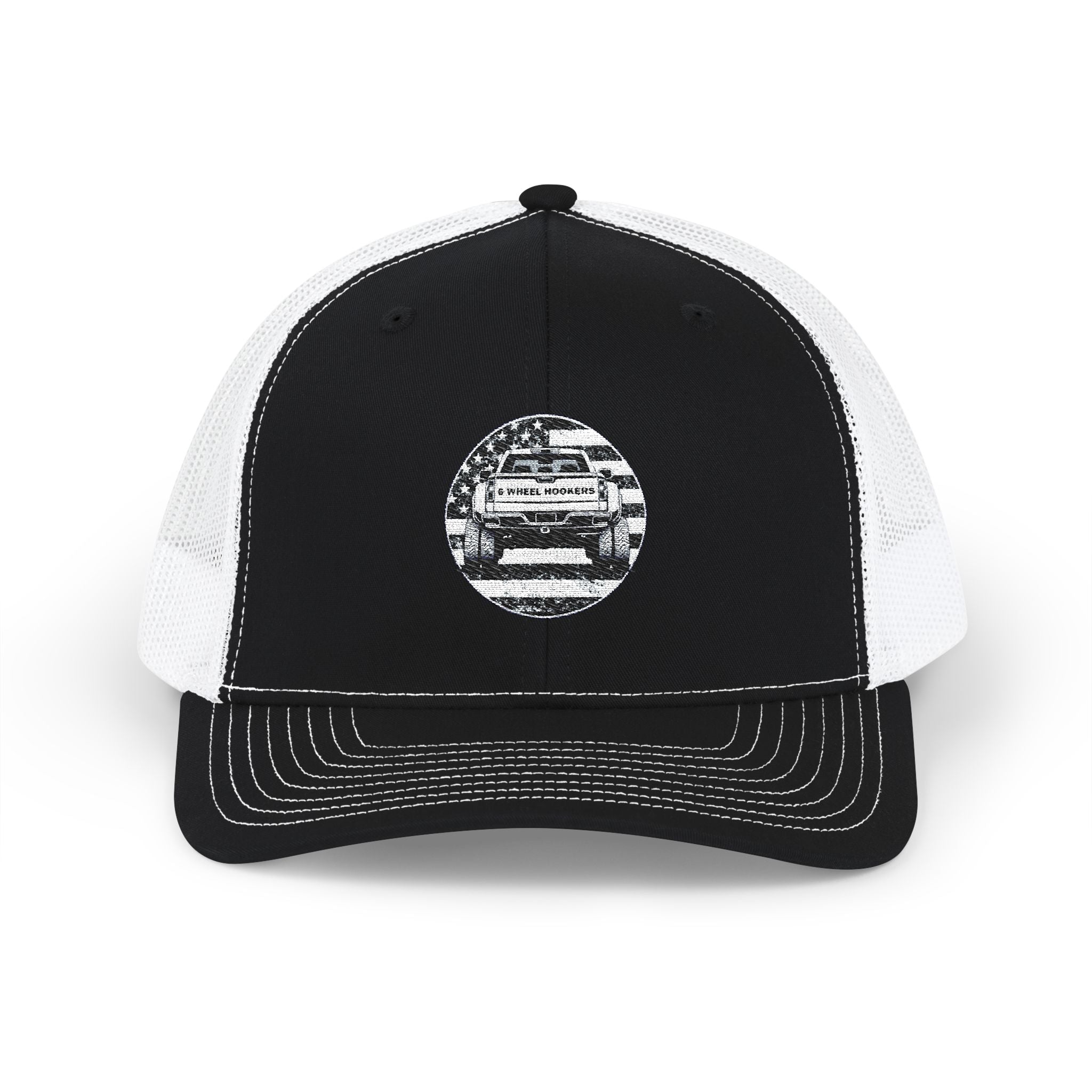 6 Wheel Hooker Logo Trucker Hat
