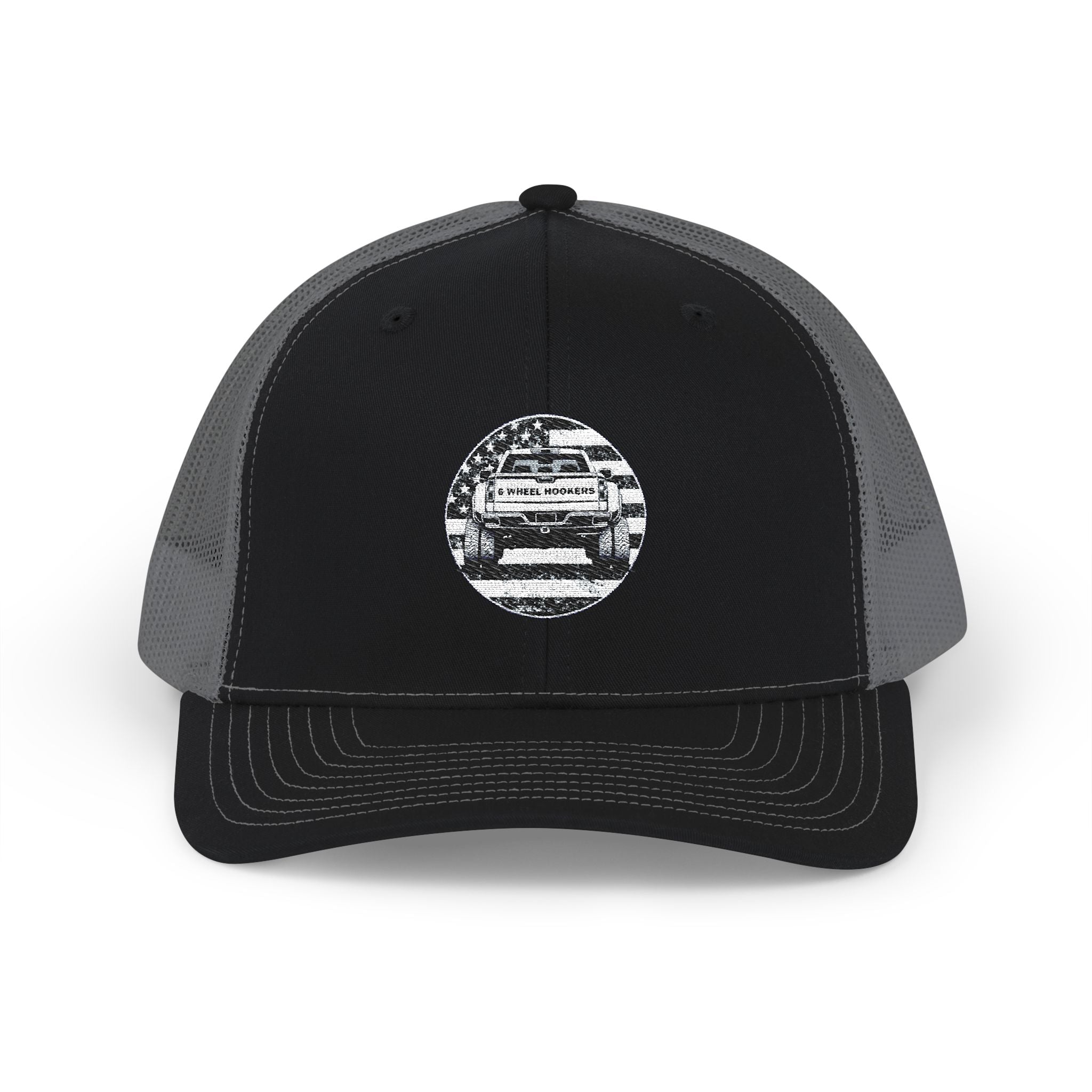 6 Wheel Hooker Logo Trucker Hat