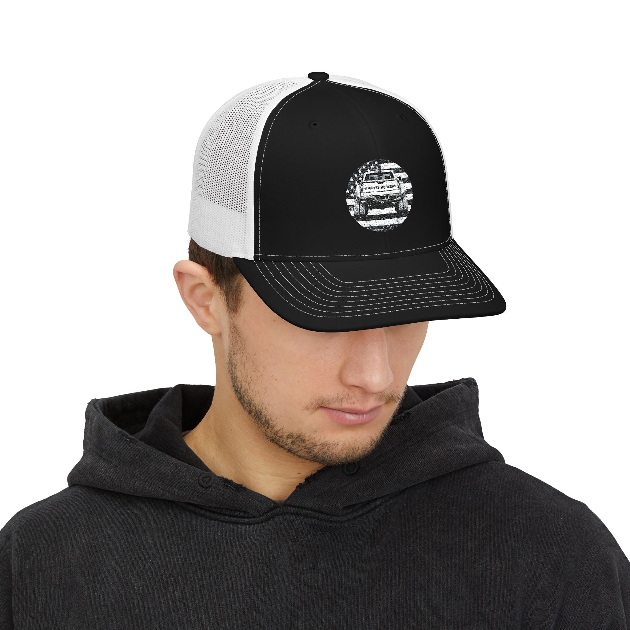 6 Wheel Hooker Logo Trucker Hat