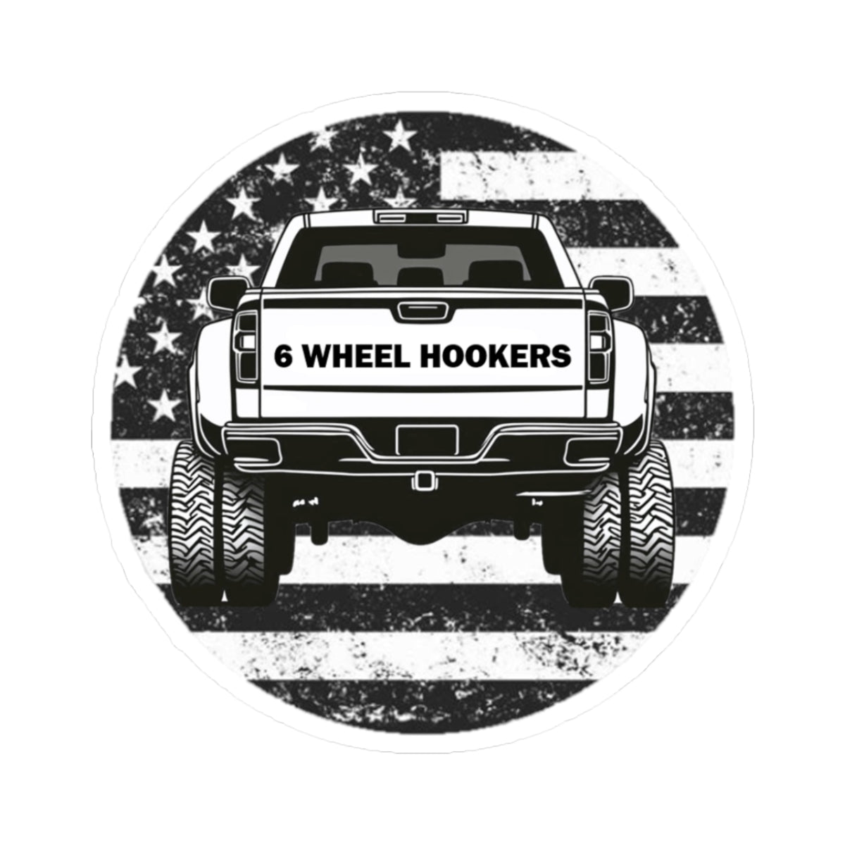 6 WHEEL HOOKERS sticker
