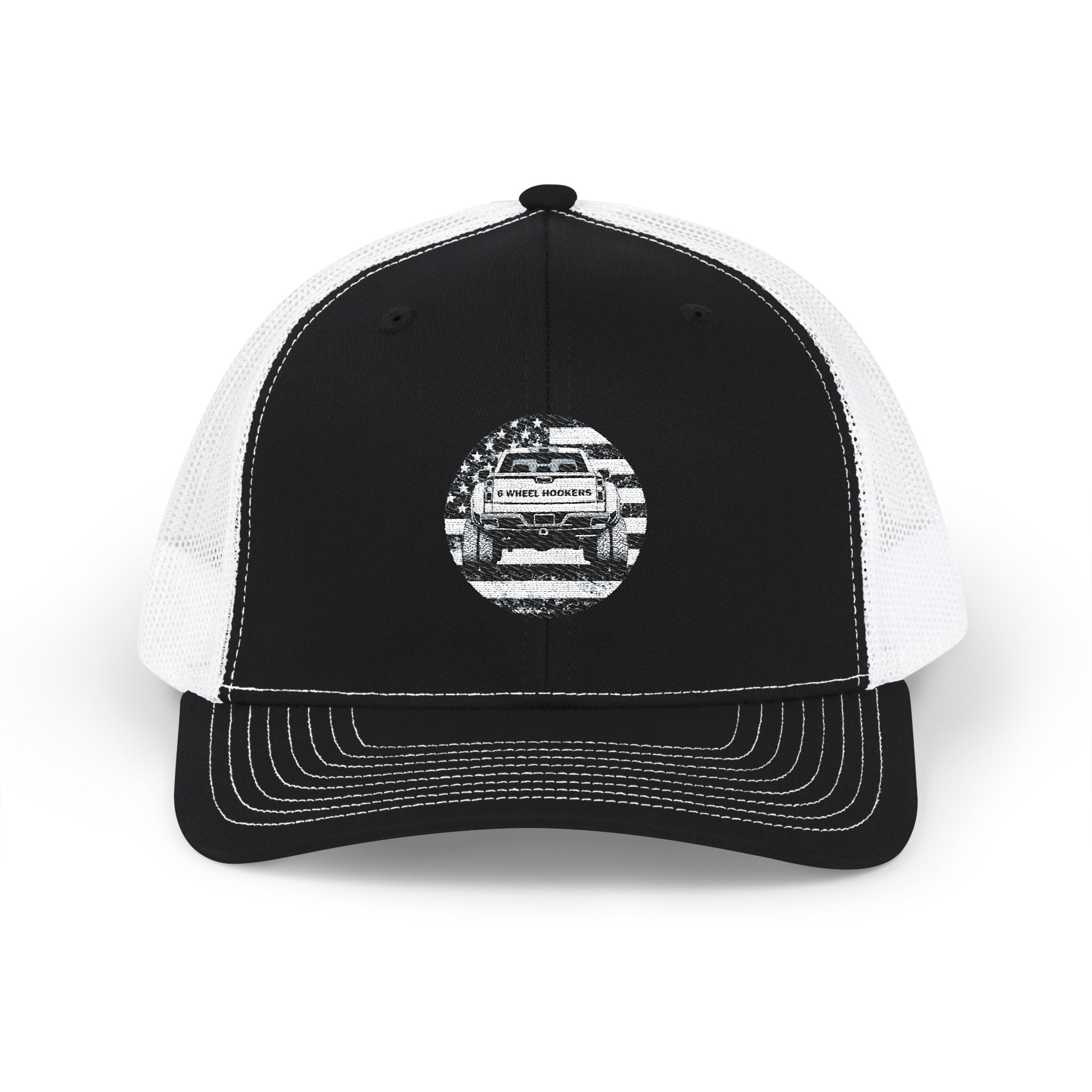 6 Wheel Hooker Logo Trucker Hat