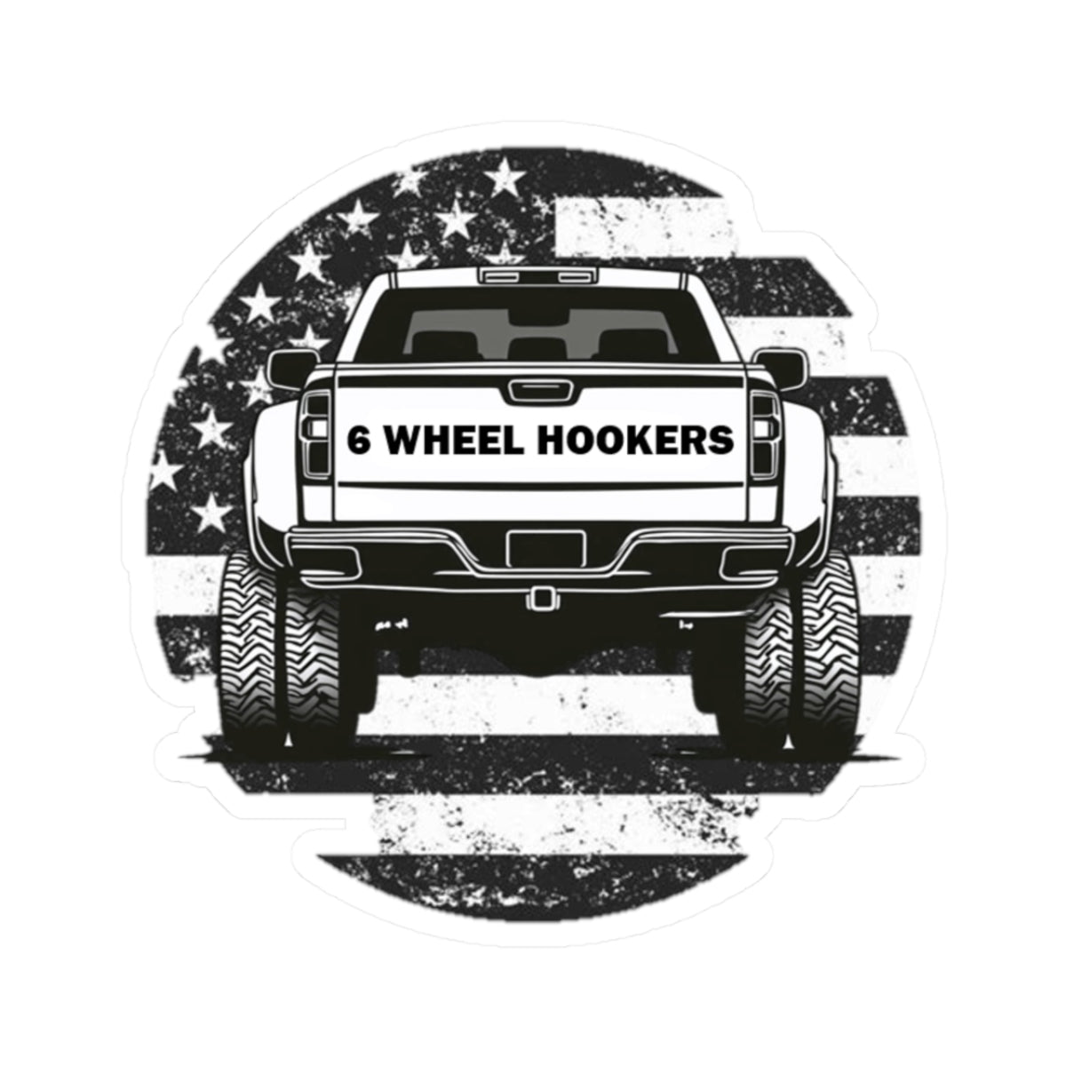 6 WHEEL HOOKERS sticker